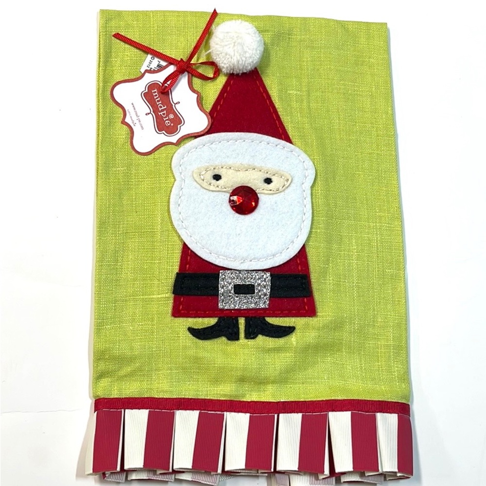 Mud Pie Santa Decorative Towel